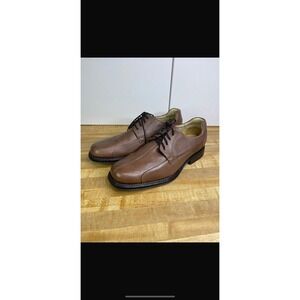 Studio Belvedere Men's Brown Leather Lace-Up Oxford Dress Shoes, Size 9.5